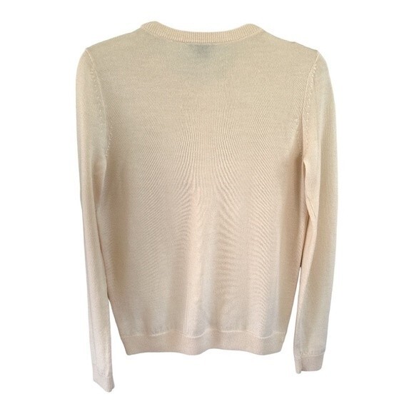 Theory Yulia L Lambskin Wool Sweater in Cream Size XS/P - Picture 3 of 8